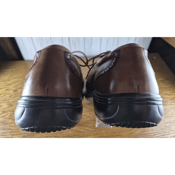 Dr. Comfort Wing Oxfords Dress Shoes Mens Size 8.5 W Wide Brown Leather Wingtip - Picture 4 of 8